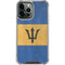 Barbados Flag Distressed iPhone 15 Pro Max Clear Case